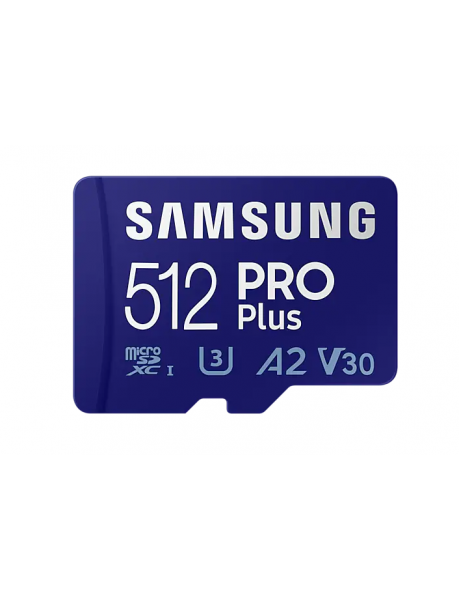 Samsung microSD Card Pro Plus  512 GB, MicroSDXC, Flash memory class 10, SD adapter