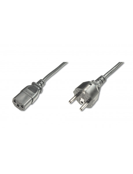 Digitus | Power Cord Cable | Power Cord, Schuko (CEE 7/7) - C13 M/F, H05VVF3G 0.75qmm | Black