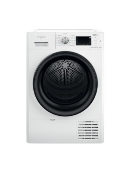 WHIRLPOOL Dryer FFT M22 8X3B EE, 8kg, A+++, Depth 65 cm, Black doors, Heat pump, SenseInverter motor, Freshcare+