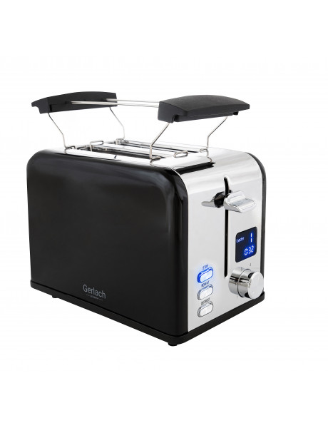 Gerlach Toaster GL 3221 Power 1100 W, Number of slots 2, Housing material Plastic, Black