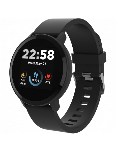 CNS-SW63BB CANYON Lollypop SW-63, Smart watch, 1.3inches IPS full touch screen, Round watch, IP68 waterproof, multi-sport mode, BT5.0, compatibility with iOS and android, black, Host: 25.2*42.5*10.7mm, Strap: 20*250mm, 45g