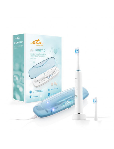 ETA | Toothbrush | Sonetic Holiday ETA470790000 | Rechargeable | For adults | Number of brush heads included 2 | Number of teeth brushing modes 3 | Sonic technology | White