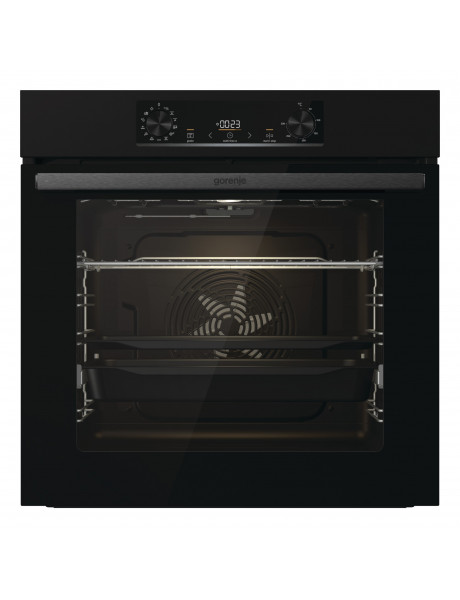 Gorenje | BOS6737E06B | Oven | 77 L | Multifunctional | EcoClean | Mechanical control | Steam function | Yes | Height 59.5 cm | Width 59.5 cm | Black