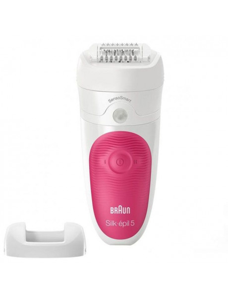 Braun | Silk-épil 5 SE5500 | Epilator | Operating time (max) 30 min | Bulb lifetime (flashes) Not applicable | Number of power levels 1 | Wet & Dry | White/Pink
