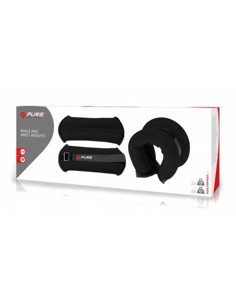Pure2Improve | Ankle and Wrist Weights, 2x0,5 kg | 1.014 kg | Black