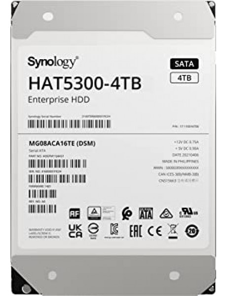 Synology | Hard Drive | HAT5300-4T | 7200 RPM | 4000 GB | MB