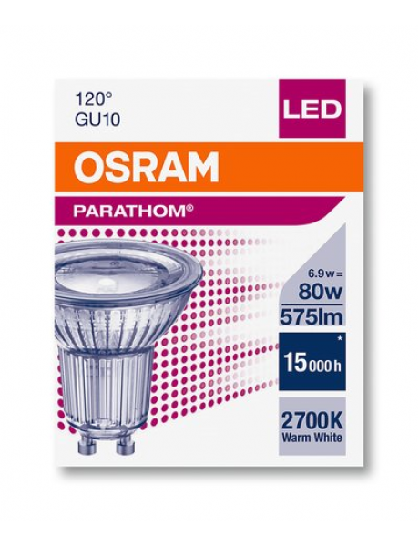 Osram Parathom Reflector LED 80 non-dim 36° 6,9W/827 GU10 bulb