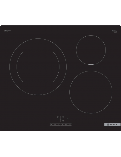 Bosch | PUJ611BB5E | Induction | Number of burners/cooking zones 3 | Touch | Timer | Black