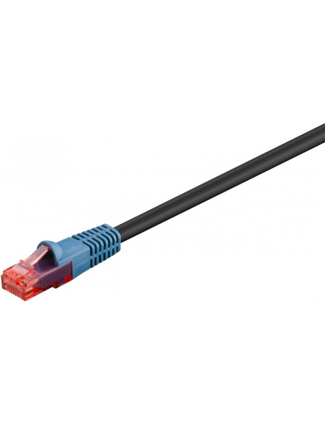 Goobay | CAT 6 Outdoor-patch cable U/UTP | 94389 | 15 m | Black | Prewired, unshielded LAN cable with RJ45 plugs for connecting network components; Double-layer polyethylene jacket protects the network cable outdoors and makes it extremely weather-resista