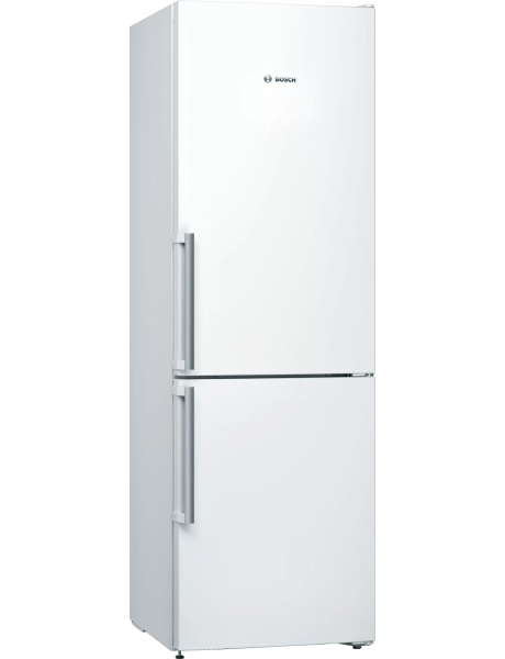 Bosch Refrigerator KGV366WEP Energy efficiency class E, Free standing, Combi, Height 186 cm, Fridge net capacity 214 L, Freezer net capacity 94 L, 39 dB, White
