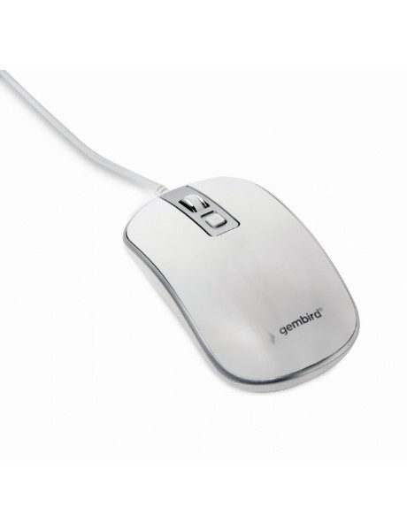 Gembird | Optical USB mouse | MUS-4B-06-WS | Optical mouse | White/Silver