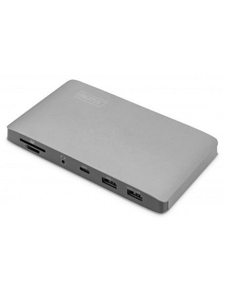 Digitus Universal Docking Station USB 3.0, 7-Port, Travel 2x Video, 3x USB 3.0, 1x USB-C, RJ45, 1 x Audio Stereo jack (3.5 mm)