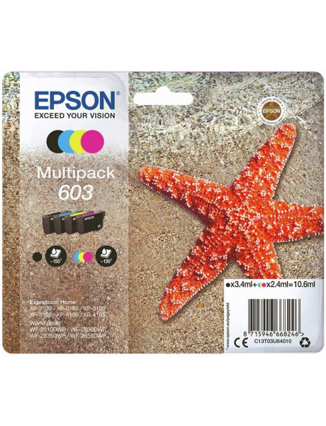 Epson Multipack Ink Cartridges 603  Black, Cyan, Magenta, Yellow