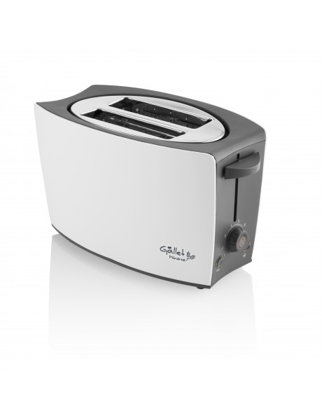 Gallet Toaster GALGRI219 White/Grey, Plastic, Number of slots 2, Number of power levels 8 levels