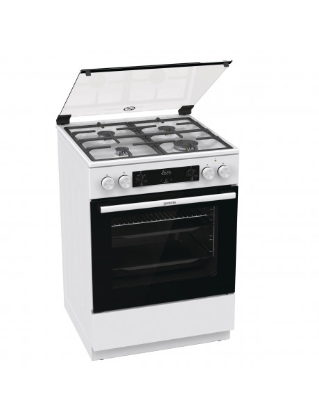 Gorenje | Cooker | GK6C4WF | Hob type Gas | Oven type Electric | White | Width 60 cm | Grilling | Depth 60 cm | 71 L