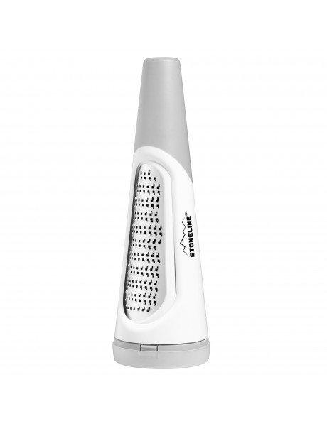 Stoneline Cheese and vegetable grater with plastic lid 15357 White/Grey