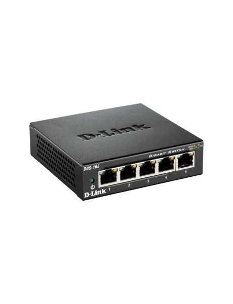 D-Link Ethernet Switch DGS-105/E	 Unmanaged, Desktop, 1 Gbps (RJ-45) ports quantity 5