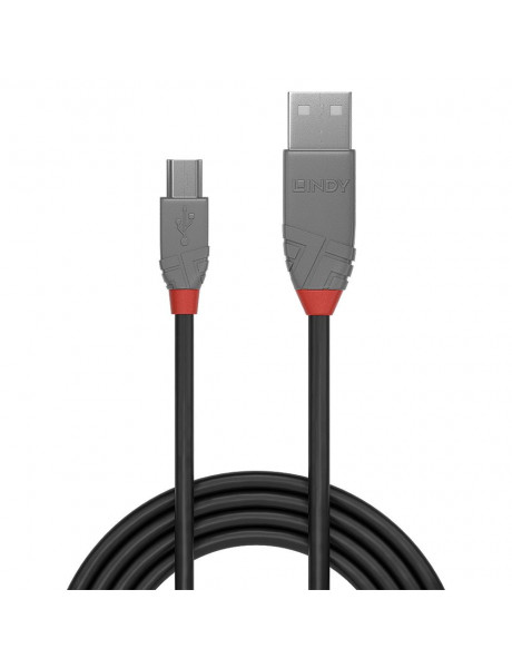 CABLE USB2 A TO MINI-B 5M/ANTHRA 36725 LINDY