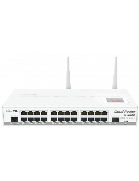 MikroTik Cloud Router Switch CRS125-24G-1S-2HND-IN Managed L3, Desktop, 1 Gbps (RJ-45) ports quantity 24, SFP ports quantity 1, Passive PoE ports quantity 1x POE-in, License level 5, 802.11b/g/n