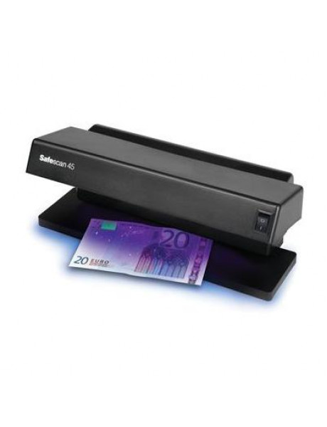 SAFESCAN 45 UV Counterfeit detector Black, Suitable for Banknotes, ID documents, Number of detection points 1