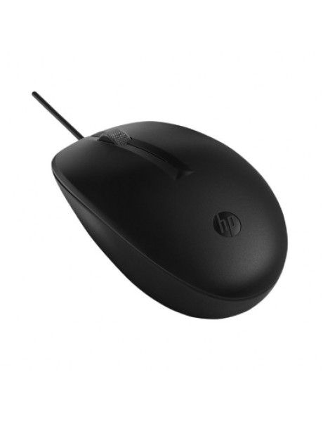 HP 125 USB Wired Mouse, Sanitizable - Black