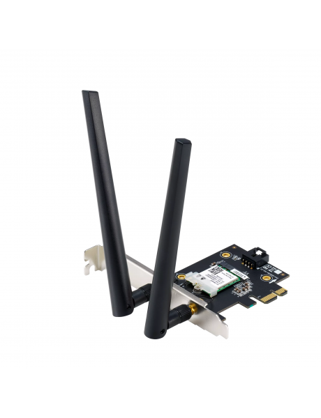 Asus | Wi-Fi Adapter, Tri-Band, Wi-Fi 6E Adapter | PCE-AXE5400 | 802.11ax | 574/2402/2042 Mbit/s | Mbit/s | Ethernet LAN (RJ-45) ports | Mesh Support No | MU-MiMO No | No mobile broadband | Antenna type | 36 month(s)