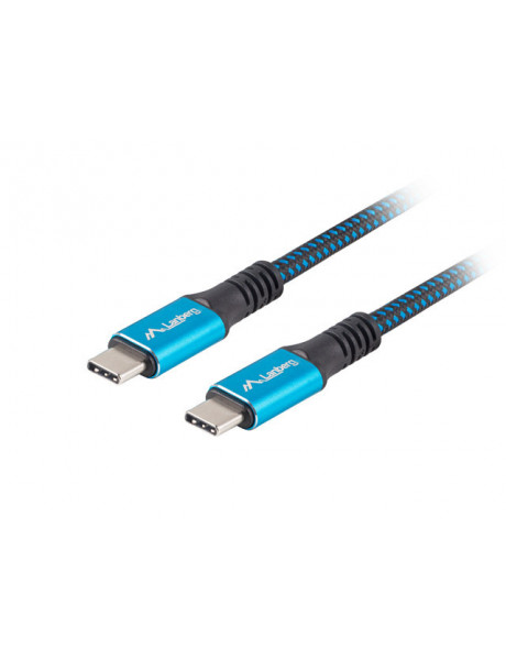 Lanberg | USB-C to USB-C Cable | CA-CMCM-45CU-0005-BK | 0.5 m | Black/Blue