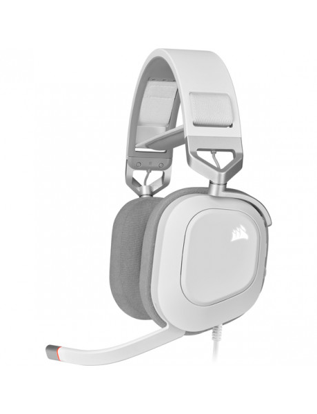 Corsair RGB USB Gaming Headset HS80 Built-in microphone, White, Wireless, Over-Ear