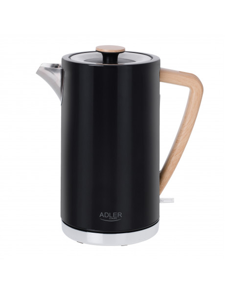 Adler | Kettle | AD 1347b | Electric | 2200 W | 1.5 L | Stainless steel | 360° rotational base | Black