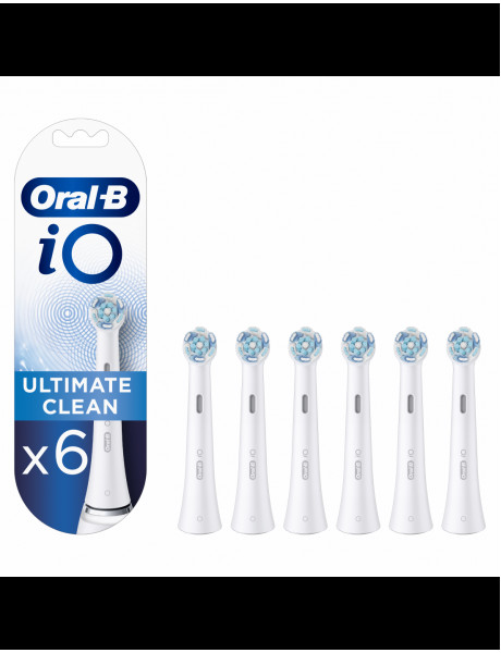 Oral-B Toothbrush replacement iO Ultimate Clean Heads, For adults, Number of brush heads included 6, White