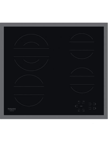 Hotpoint Hob HR 642 X CM Vitroceramic, Number of burners/cooking zones 4, Touch, Timer, Black