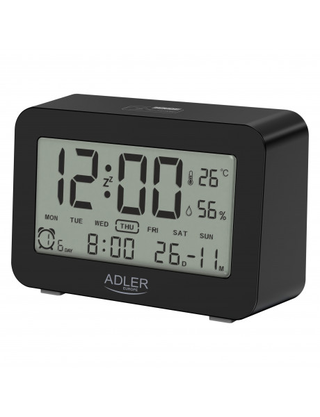 Adler Alarm Clock AD 1196b Black, Alarm function