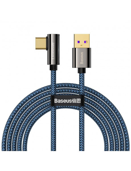 Baseus Legendary Angled Gaming Cable USB - USB Type C 66W 2m Blue