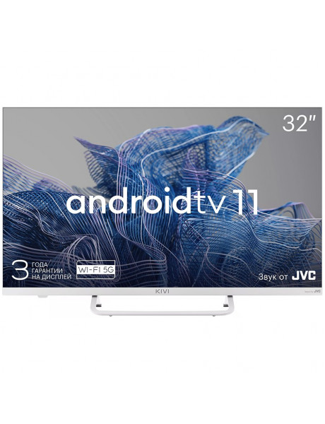 32F750NW 32', FHD, Android TV 11, White, 1920x1080, 60 Hz, Sound by JVC, 2x8W, 27 kWh/1000h , BT5.1, HDMI ports 3, 24 months