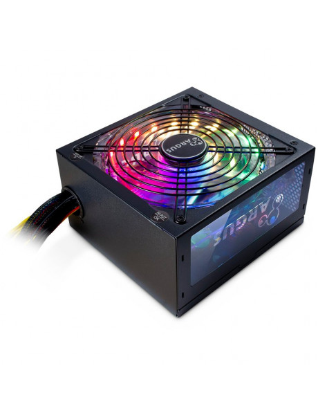 RGB-600_II Power Supply INTER-TECH Argus RGB, 80PLUS Bronze, 600W, Retail, 1x140 Fan, 1x20+4Pin, 4+4Pin, 2xPCI-e 6+2Pin, 3x4Pin (Molex), 6xSATA, 1xFDD (Rev. 2)