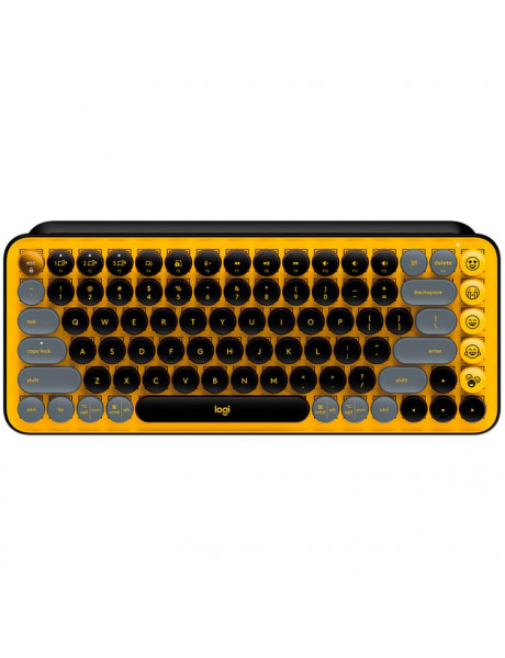 920-010716 LOGITECH POP Keys Bluetooth Mechanical Keyboard - BLAST YELLOW - RUS