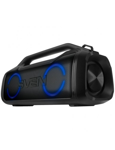 PS-390 SVEN PS-390, black, power output 2x25W (RMS), Waterproof (IPx5), TWS, Bluetooth, microSD, lithium battery, SV-021306