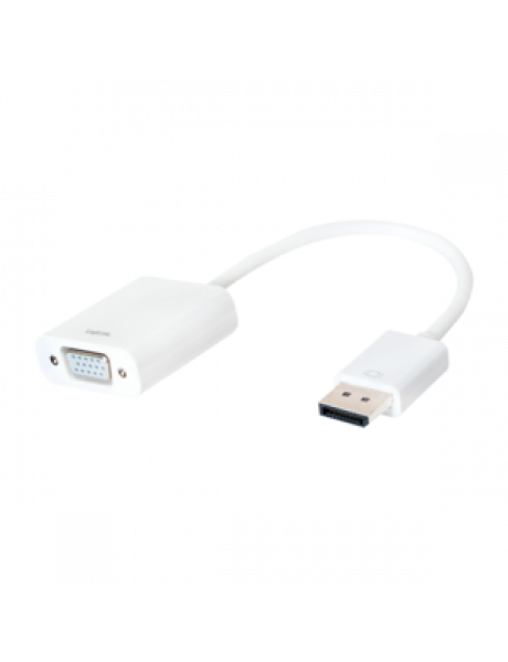 Logilink White | DisplayPort | VGA | Logilink CV0059B, Display Port 1.2 to VGA Active Adapter with 15cm cable :