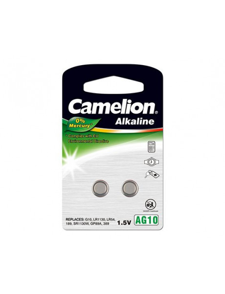 Camelion AG10/LR54/LR1131/389, Alkaline Buttoncell, 2 pc(s)