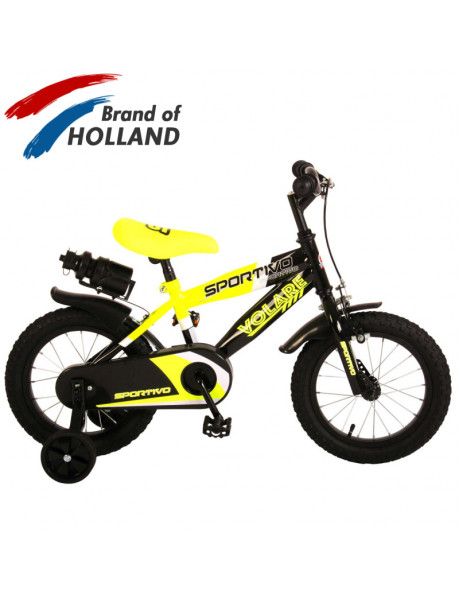 Vaikiškas dviratis VOLARE 14 Sportivo (2044) juodas/geltonas