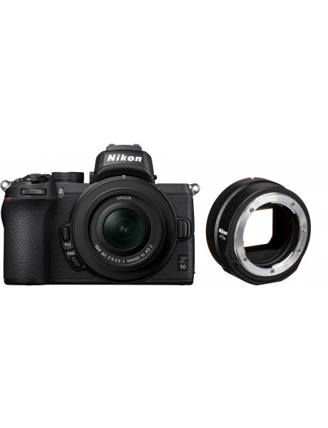Nikon Z50 + NIKKOR Z DX 16-50mm f/3.5-6.3 VR + FTZ II Adapter