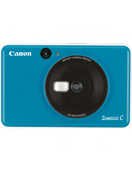 Canon Zoemini C(Inspic C/IVY CLIQ) Instant Camera Printer (Seaside Blue) + Canon Zink Photo Paper (20 sheet)
