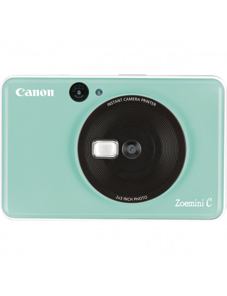 Canon Zoemini C(Inspic C/IVY CLIQ) Instant Camera Printer (Mint Green) + Canon Zink Photo Paper (20 sheets)