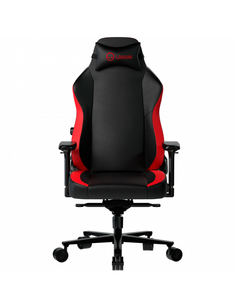 LRG-CHR533BR LORGAR Embrace 533, Gaming chair, PU eco-leather, 1.8 mm metal frame, multiblock mechanism, 4D armrests, 5 Star aluminium base, Class-4 gas lift, 75mm PU casters, Black + red