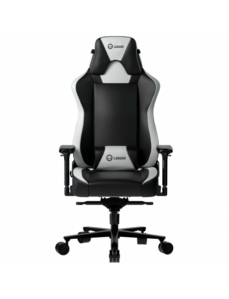 LRG-CHR311BW LORGAR Base 311, Gaming chair, PU eco-leather, 1.8 mm metal frame, multiblock mechanism, 4D armrests, 5 Star aluminium base, Class-4 gas lift, 75mm PU casters, Black + white