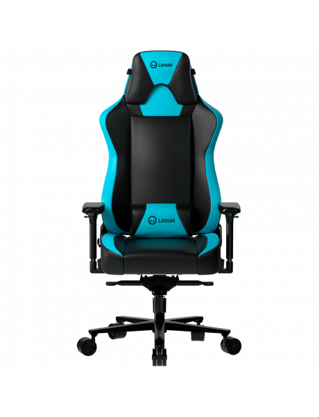 LRG-CHR311BBL LORGAR Base 311, Gaming chair, PU eco-leather, 1.8 mm metal frame, multiblock mechanism, 4D armrests, 5 Star aluminium base, Class-4 gas lift, 75mm PU casters, Black + blue