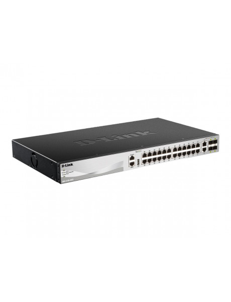 D-Link | DGS-3130-30TS | Switch | Managed L3 | Rack mountable | 1 Gbps (RJ-45) ports quantity 24 | 10 Gbps (RJ-45) ports quantity 2 | SFP+ ports quantity 4 | Power supply type Optional redundant