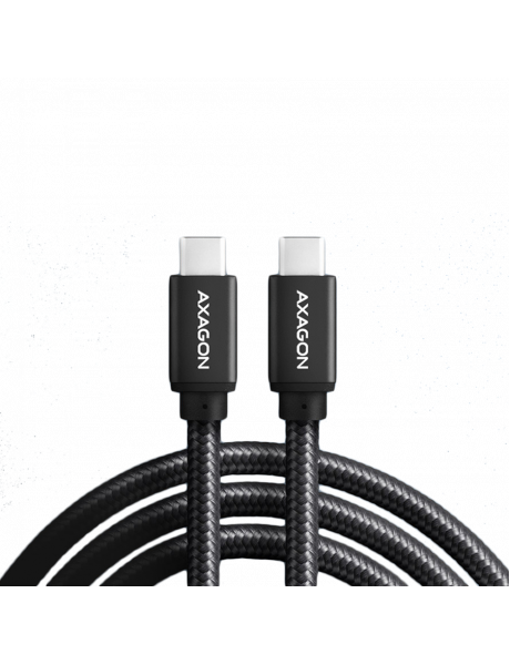 BUCM3-CM30AB Axagon Data and charging USB 3.2 Gen1 cable lengh 3 m. PD 60W, 3A. Black braided.