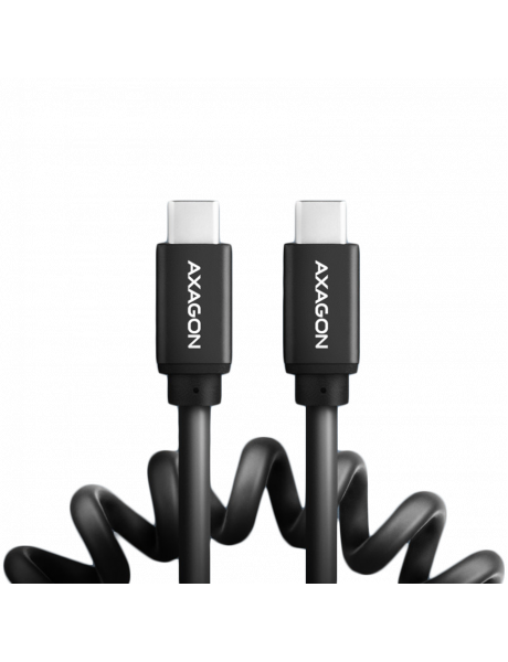 BUCM-CM20TB Axagon Data and charging USB 2.0 cable 1.1 m long. PD 60W, 3A. Black twisted.