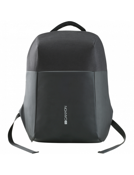 CNS-CBP5BB9 CANYON BP-9, Anti-theft backpack for 15.6'' laptop, material 900D glued polyester and 600D polyester, black, USB cable length0.6M, 400x210x480mm, 1kg,capacity 20L